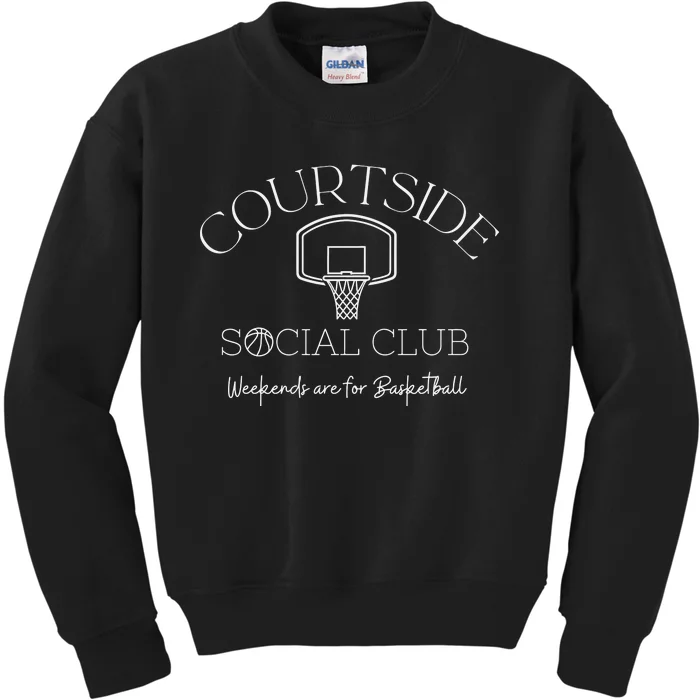 Courtside Social Club Basketball Mom Kids Sweatshirt