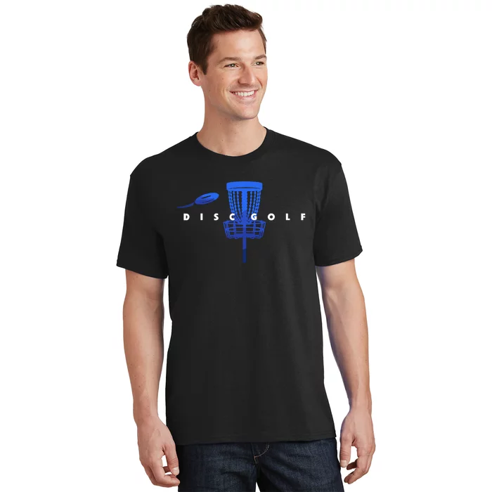 Cool Stylized Disc Golf With Basket And Disc Disk Golf T-Shirt