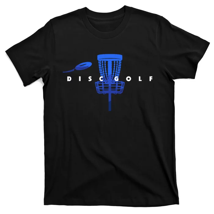 Cool Stylized Disc Golf With Basket And Disc Disk Golf T-Shirt