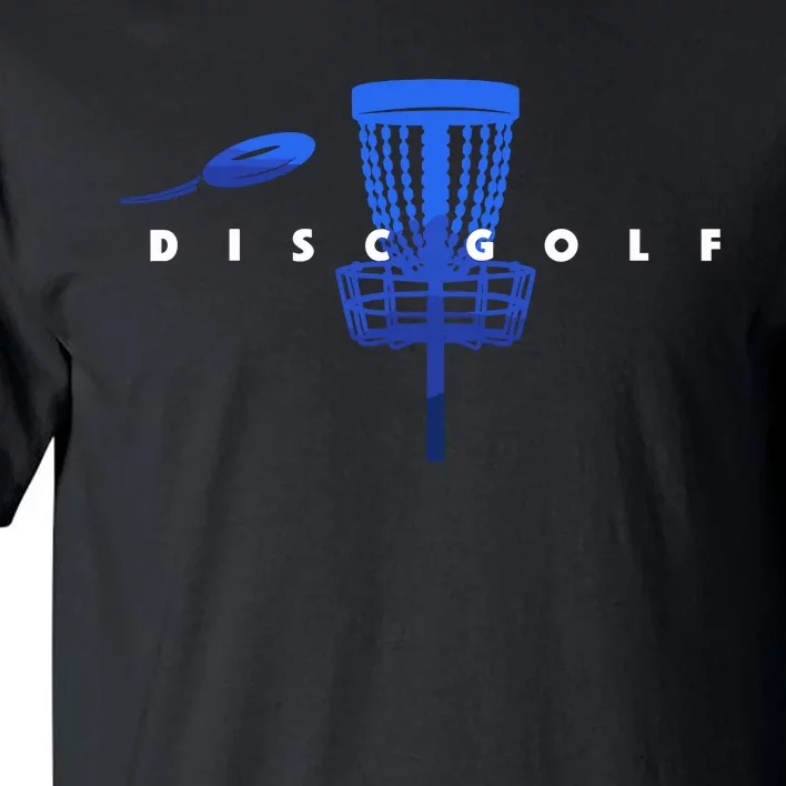 Cool Stylized Disc Golf With Basket And Disc Disk Golf Tall T-Shirt