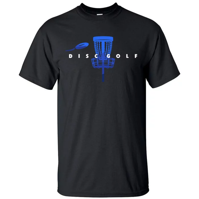 Cool Stylized Disc Golf With Basket And Disc Disk Golf Tall T-Shirt