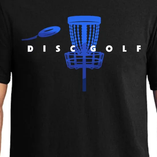 Cool Stylized Disc Golf With Basket And Disc Disk Golf Pajama Set