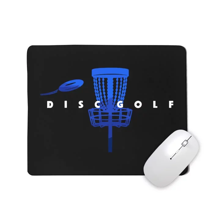 Cool Stylized Disc Golf With Basket And Disc Disk Golf Mousepad