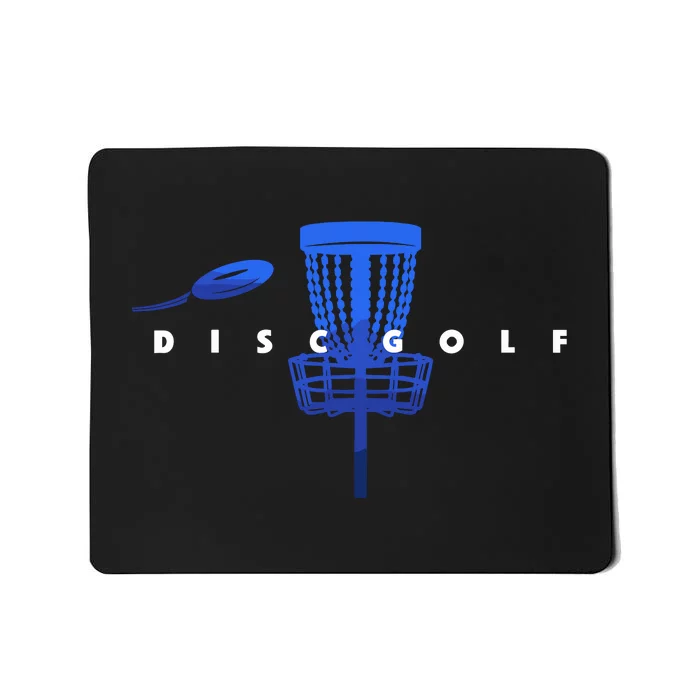 Cool Stylized Disc Golf With Basket And Disc Disk Golf Mousepad