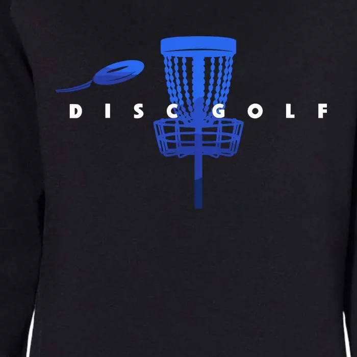 Cool Stylized Disc Golf With Basket And Disc Disk Golf Womens California Wash Sweatshirt