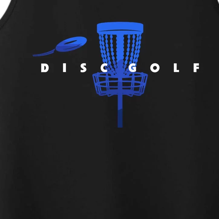 Cool Stylized Disc Golf With Basket And Disc Disk Golf Performance Tank