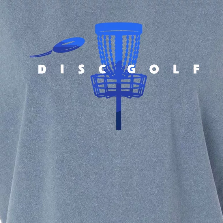 Cool Stylized Disc Golf With Basket And Disc Disk Golf Garment-Dyed Women's Muscle Tee