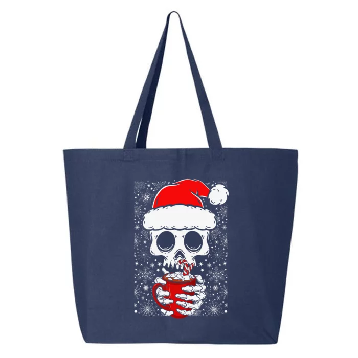 Christmas Skeleton Drinks Cocoa Santa Claus Skeleton 25L Jumbo Tote