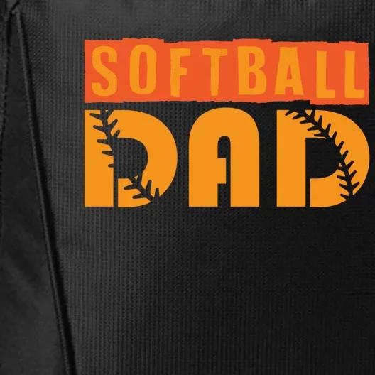 Cute Softball Dad Softball Fathers Softball Dads Gift City Backpack