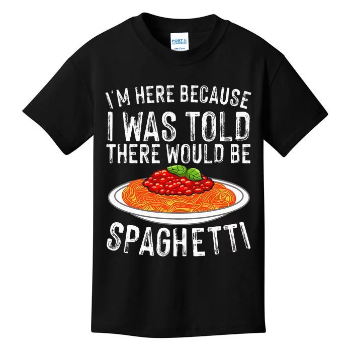 Cute Spaghetti Design For  Spaghetti Pasta Lovers Kids T-Shirt