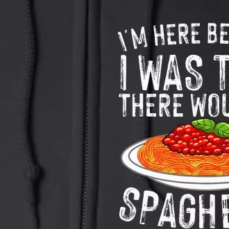 Cute Spaghetti Design For  Spaghetti Pasta Lovers Full Zip Hoodie