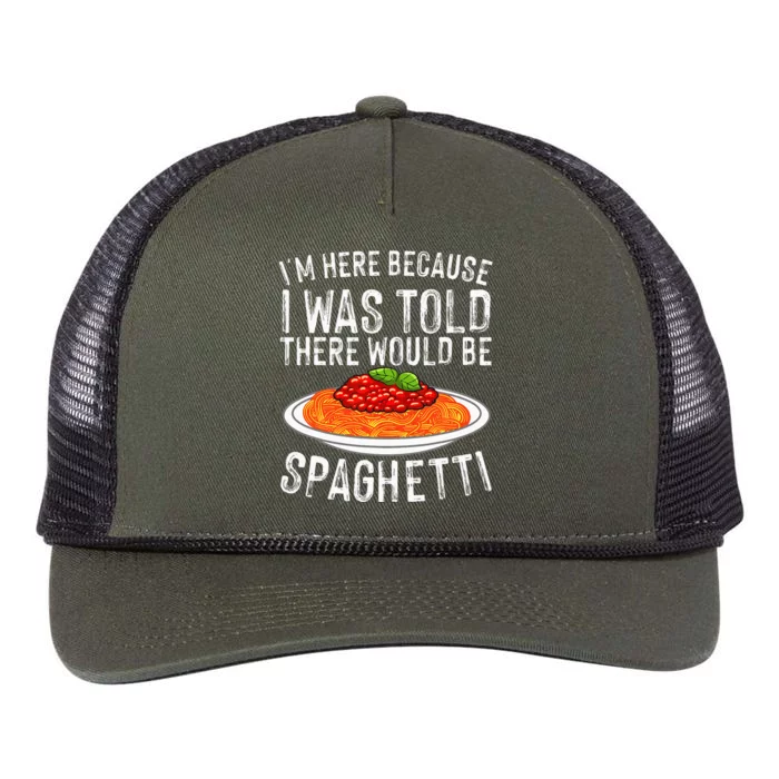 Cute Spaghetti Design For  Spaghetti Pasta Lovers Retro Rope Trucker Hat Cap