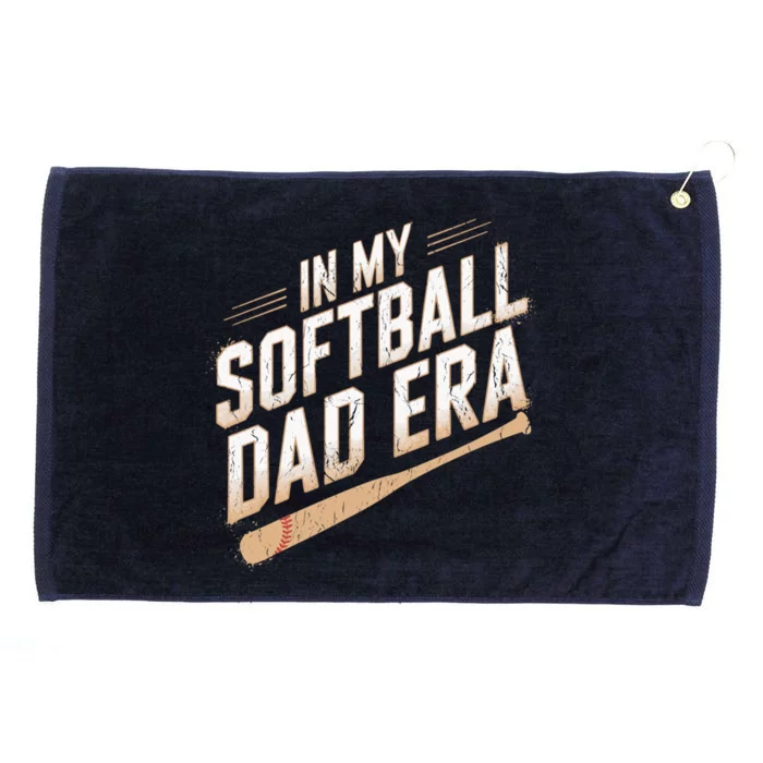 Cute Softball Dads In My Softball Dad Era Proud Softball Dad Gift Grommeted Golf Towel