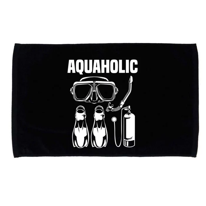 Cool Scuba Diving Themed Design For Men Women Scuba Dive Microfiber Hand Towel