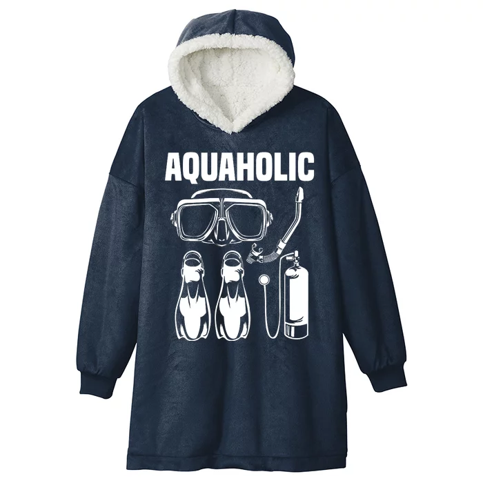 Cool Scuba Diving Themed Design For Men Women Scuba Dive Hooded Wearable Blanket