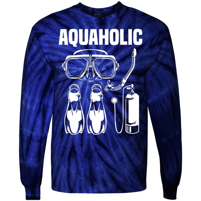 Cool Scuba Diving Themed Design For Men Women Scuba Dive Tie-Dye Long Sleeve Shirt