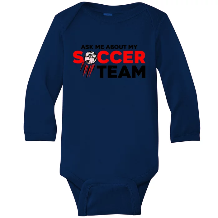 Coaching Soccer Dad Coach Soccer Coach Baby Long Sleeve Bodysuit