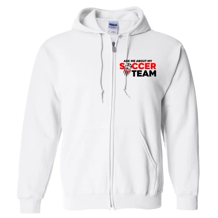 Coaching Soccer Dad Coach Soccer Coach Full Zip Hoodie