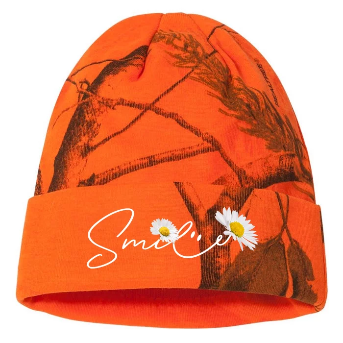 Cute Smile Daisy Flower Kati - 12in Camo Beanie