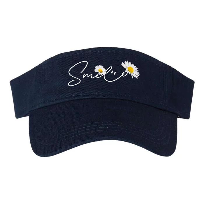 Cute Smile Daisy Flower Valucap Bio-Washed Visor