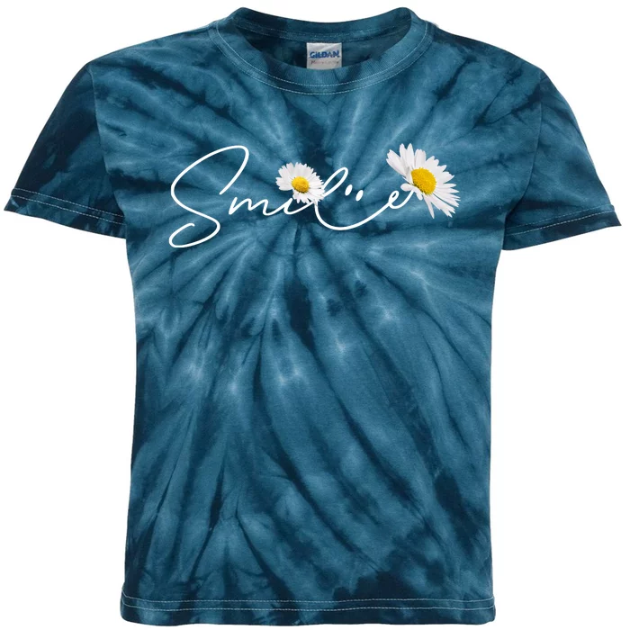 Cute Smile Daisy Flower Kids Tie-Dye T-Shirt