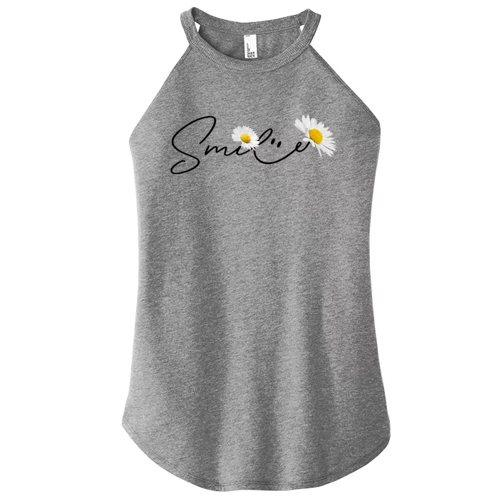 Cute Smile Daisy Flower Women’s Perfect Tri Rocker Tank