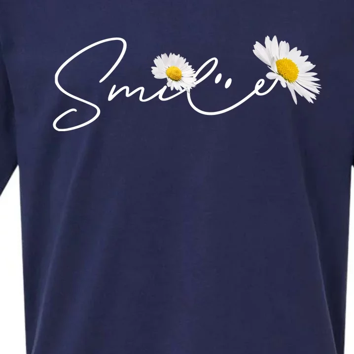 Cute Smile Daisy Flower Sueded Cloud Jersey T-Shirt