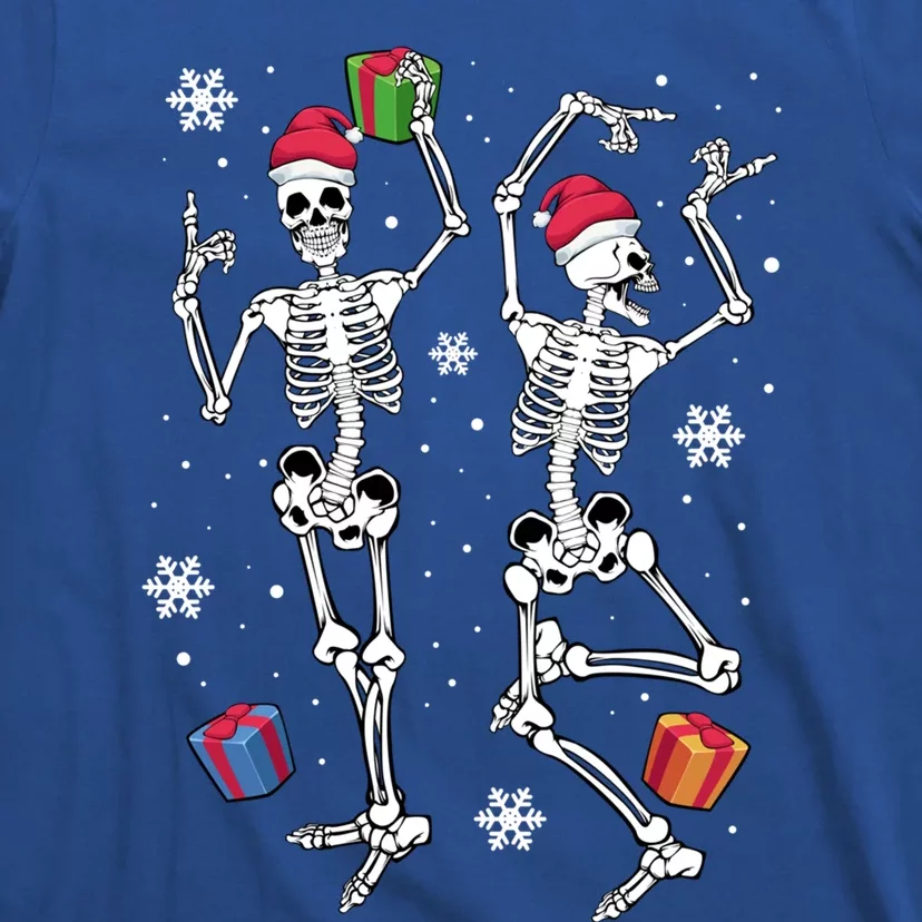 Christmas Skeletons Dancing Xmas Tree Snowflakes Funny Joke Gift T-Shirt