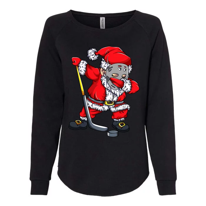 Christmas Santa Dabbing Hockey Player Dab Xmas Cool Gift Womens California Wash Sweatshirt