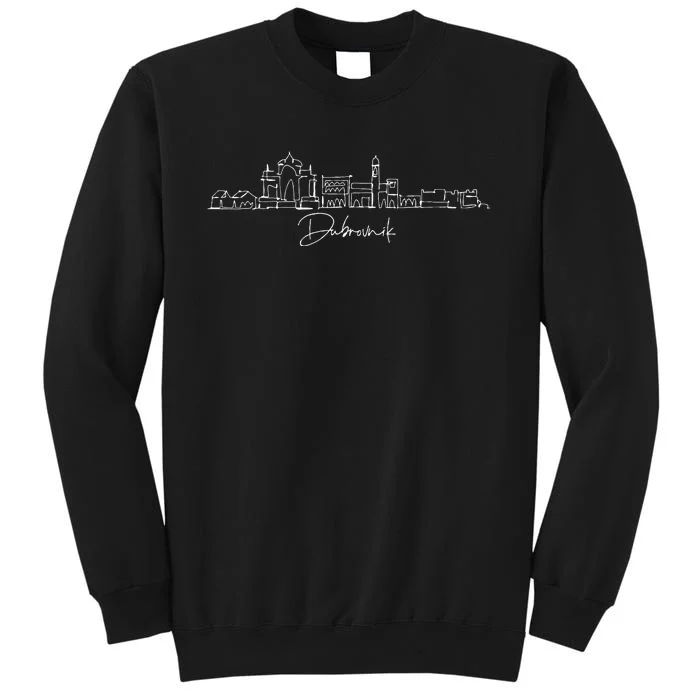 City Skyline Dubrovnik Croatia Tall Sweatshirt