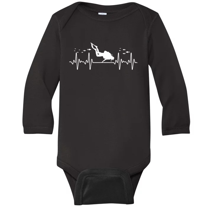 Cool Scuba Diving Art For Men Women Scuba Dive Diver Diving Baby Long Sleeve Bodysuit