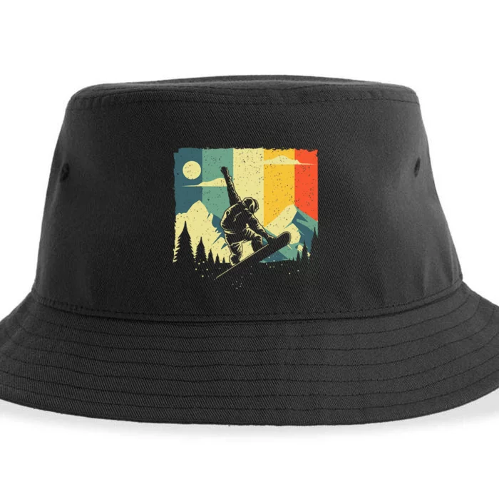 Cool Snowboarding Design Snowboarder Sustainable Bucket Hat