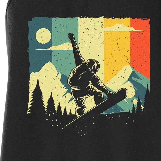 Cool Snowboarding Design Snowboarder Women's Racerback Tank