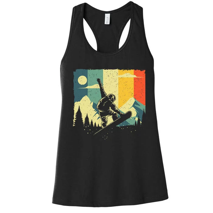 Cool Snowboarding Design Snowboarder Women's Racerback Tank