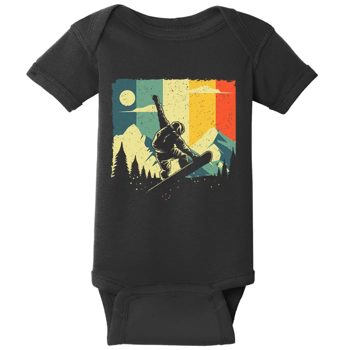 Cool Snowboarding Design Snowboarder Baby Bodysuit