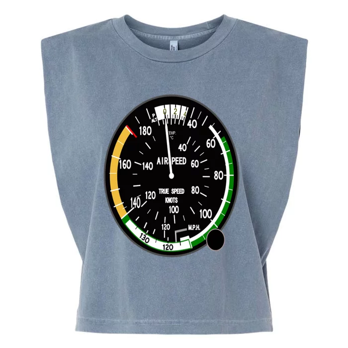 Cockpit Six Dials Flight Simulator Pilot Aircraft Gift Garment-Dyed Women's Muscle Tee