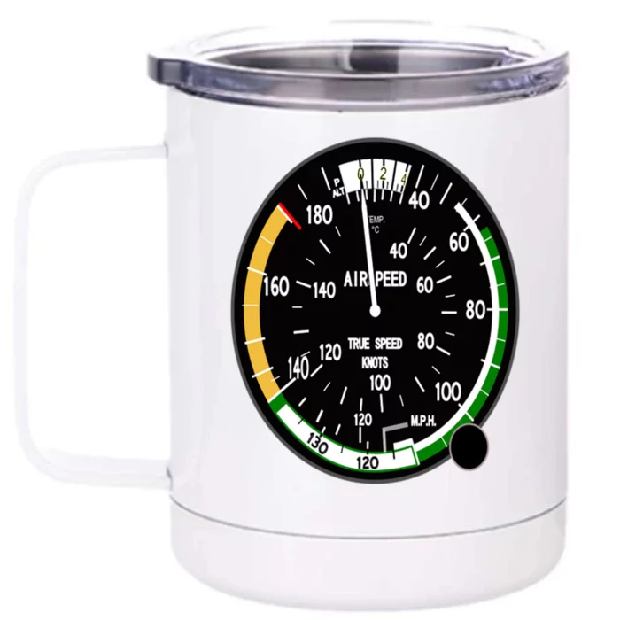 Cockpit Six Dials Flight Simulator Pilot Aircraft Gift Front & Back 12oz Stainless Steel Tumbler Cup