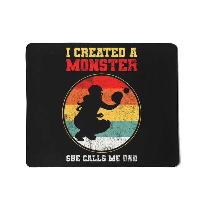 Catcher Softball Dad Fathers Day Mousepad