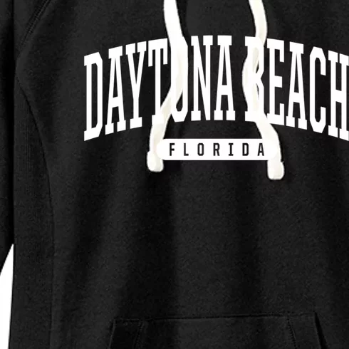 College Style Daytona Beach Florida Souvenir Gift Women's Fleece Hoodie