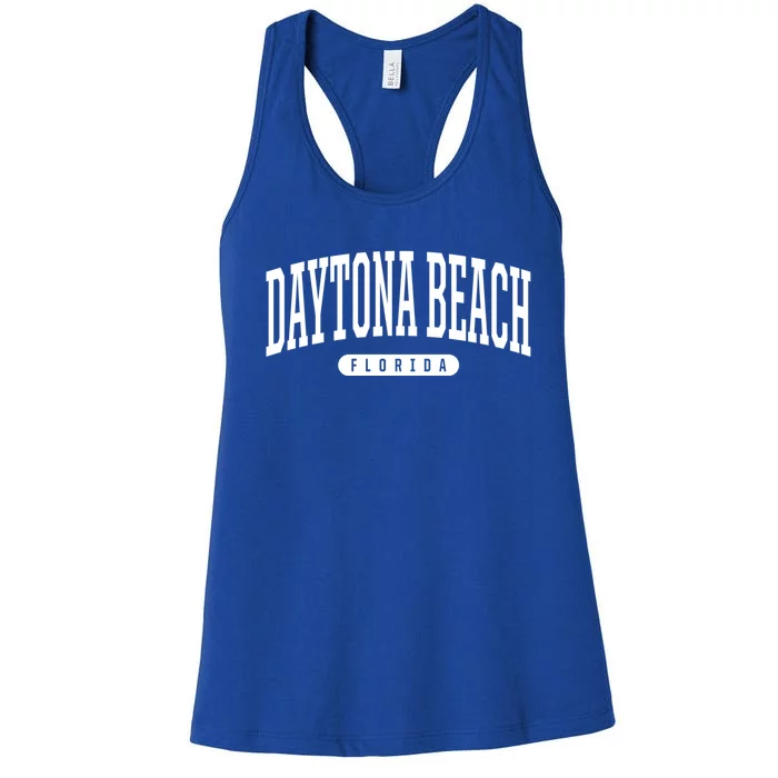 College Style Daytona Beach Florida Souvenir Gift Women's Racerback Tank