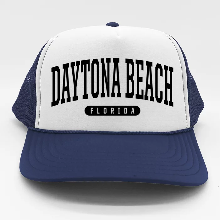 College Style Daytona Beach Florida Souvenir Gift Trucker Hat