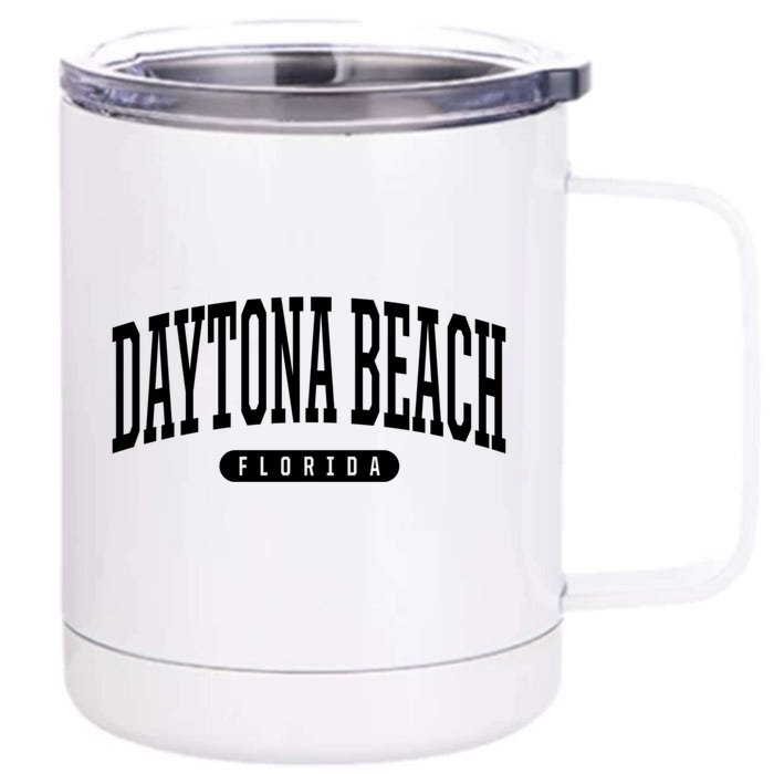 College Style Daytona Beach Florida Souvenir Gift Front & Back 12oz Stainless Steel Tumbler Cup