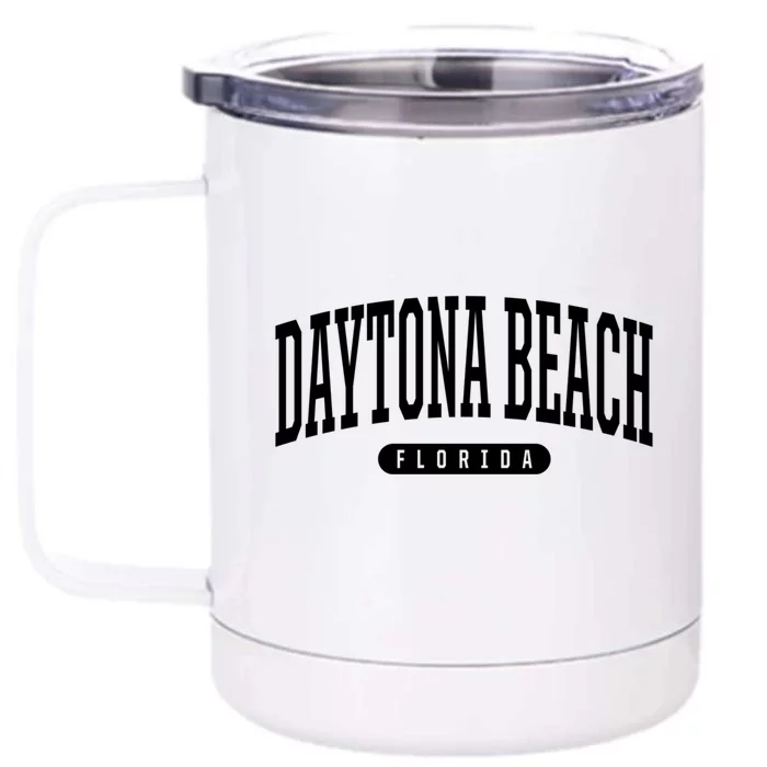 College Style Daytona Beach Florida Souvenir Gift Front & Back 12oz Stainless Steel Tumbler Cup