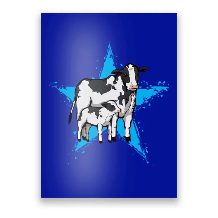 Cow Star Design Cattle Love Lover Cows Gift Poster