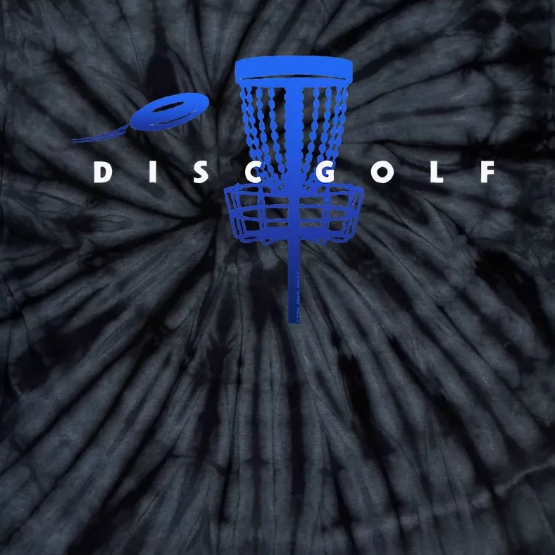 Cool Stylized Disc Golf With Basket And Disc Disk Golf Tie-Dye T-Shirt