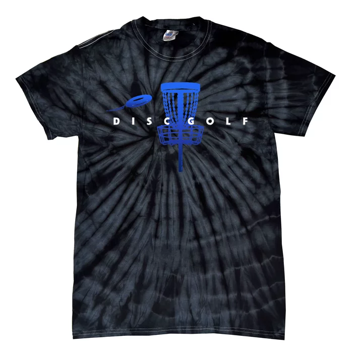 Cool Stylized Disc Golf With Basket And Disc Disk Golf Tie-Dye T-Shirt