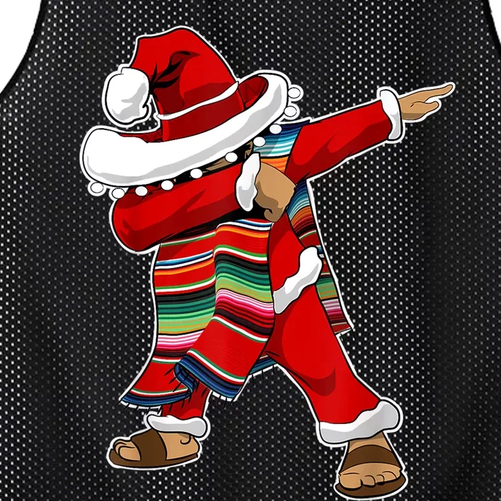 Christmas Sombrero Dabbing Mexican Serape Poncho Santa TShirt Mesh Reversible Basketball Jersey Tank