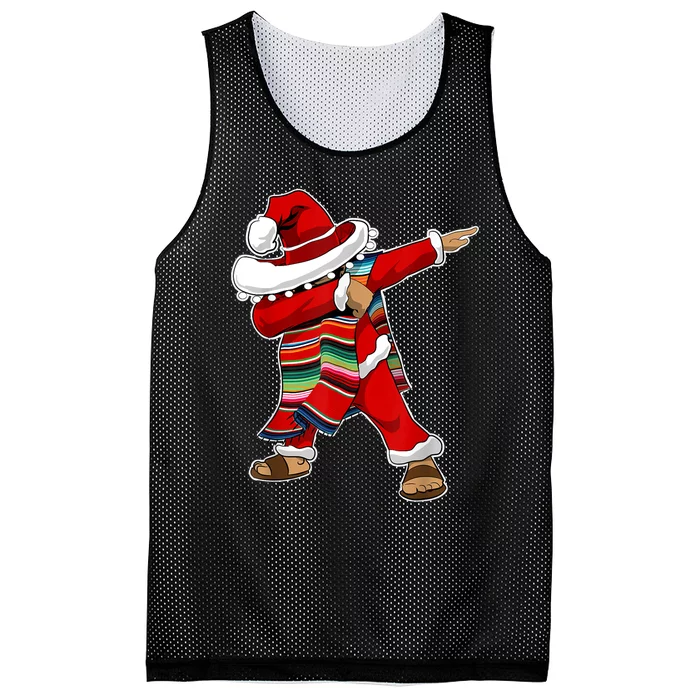 Christmas Sombrero Dabbing Mexican Serape Poncho Santa TShirt Mesh Reversible Basketball Jersey Tank