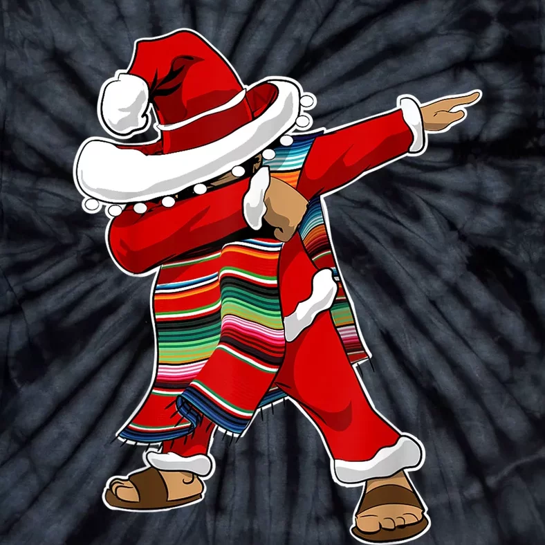 Christmas Sombrero Dabbing Mexican Serape Poncho Santa TShirt Tie-Dye T-Shirt