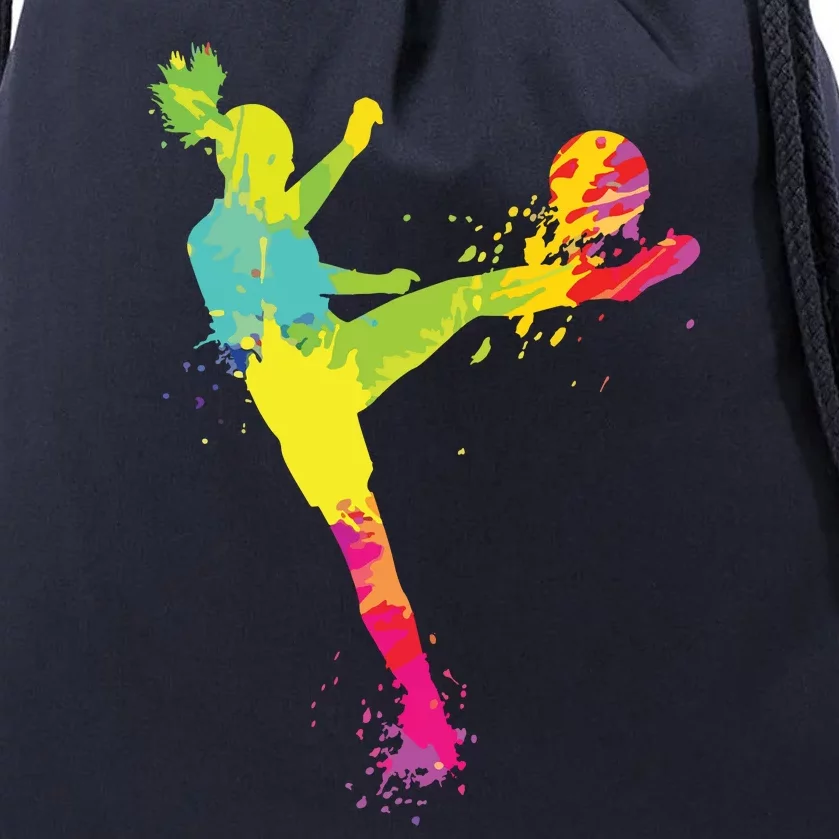 Cool Soccer Design For Women Girl Soccer Player Sport Lover Drawstring Bag